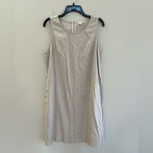 J. Crew NWT Linen-Blend Shift Mini Dress in Natural Silver Sand, size 10